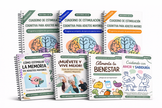 Método Mente Activa 60+ — Programa Completo Progresivo (3 Niveles + 4 Bonos)